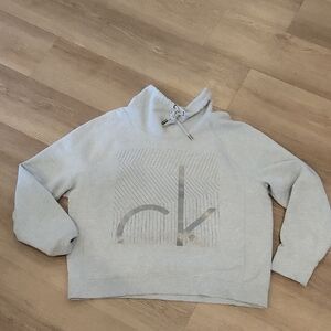 Calvin Klein Women's Light Gray Cowl Neck Sweater